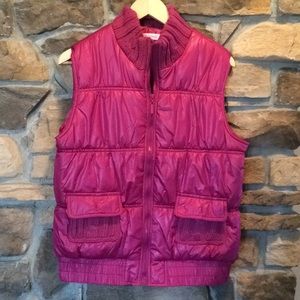 Pink puff vest